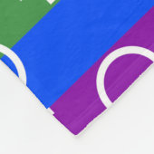 Rainbow-Muster Fleecedecke (Ecke)
