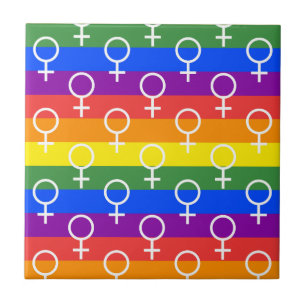 Rainbow-Muster Fliese