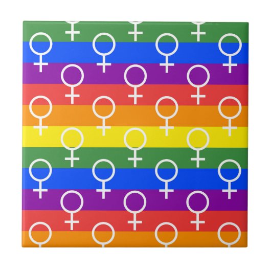 Rainbow-Muster Fliese (Vorderseite)