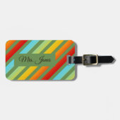 Rainbow-Muster für Funky Striped Gepäckanhänger (Vorderseite horizontal)