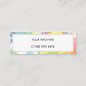 Rainbow-Muster für Wasserfarben soziale Medien Mini Visitenkarte (Rückseite)