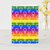 Rainbow-Muster für weibliche Symbole Karte (Gelbe Blume)