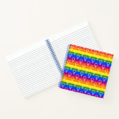 Rainbow-Muster für weibliche Symbole Notizblock (Innenseite)