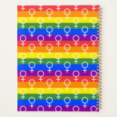 Rainbow-Muster für weibliche Symbole Planer (Rückseite)