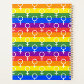 Rainbow-Muster für weibliche Symbole Planer (Rückseite)