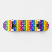 Rainbow-Muster für weibliche Symbole Skateboard (Horizontal)