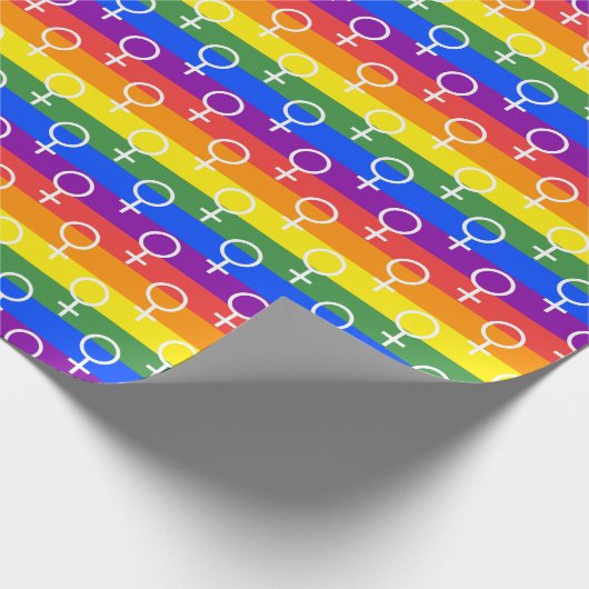 Rainbow-Muster Geschenkpapier (Ecke)