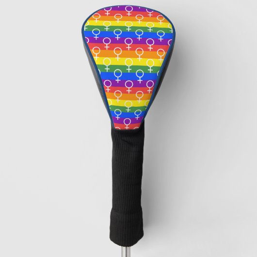 Rainbow-Muster Golf Headcover (Vorderseite)