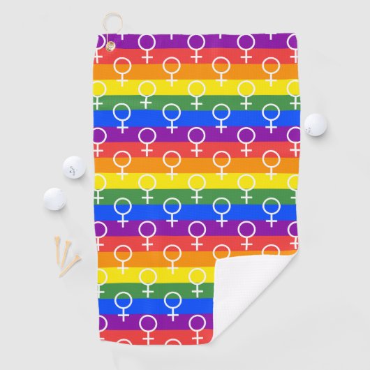 Rainbow-Muster Golfhandtuch (Insitu)