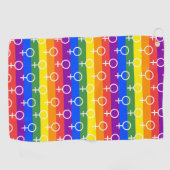 Rainbow-Muster Golfhandtuch (Horizontal)