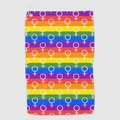 Rainbow-Muster Golfhandtuch (Vorderseite)