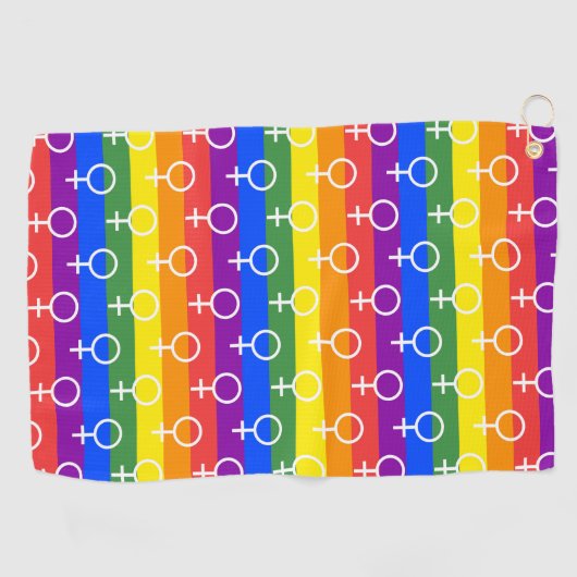 Rainbow-Muster Golfhandtuch (Horizontal)