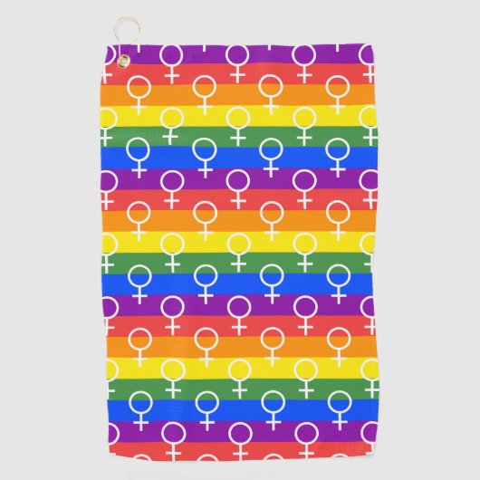 Rainbow-Muster Golfhandtuch (Vorderseite)