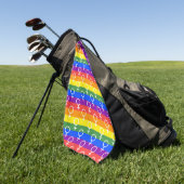 Rainbow-Muster Golfhandtuch (Gras)