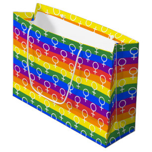 Rainbow-Muster Große Geschenktüte