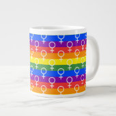 Rainbow-Muster Jumbo-Tasse (Vorderseite Rechts)