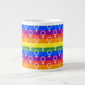 Rainbow-Muster Jumbo-Tasse (Vorderseite)