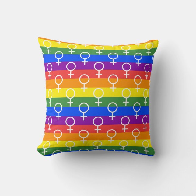 Rainbow-Muster Kissen (Vorderseite)