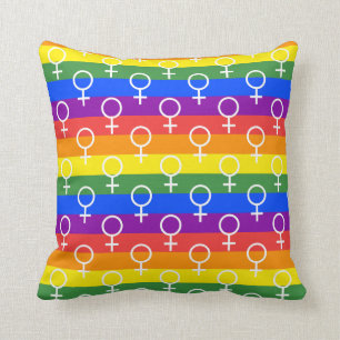 Rainbow-Muster Kissen