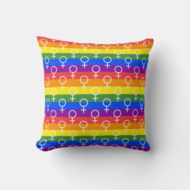 Rainbow-Muster Kissen (Vorderseite)