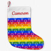 Rainbow-Muster Kleiner Weihnachtsstrumpf (Vorderseite)