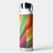 Rainbow-Muster Nr. 2 Personalisierter Name Trinkflasche (Vorderseite)