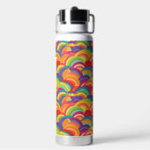 Rainbow-Muster Nr. 5 Personalisiert Trinkflasche (Hinten)