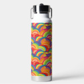 Rainbow-Muster Nr. 5 Personalisiert Trinkflasche (Vorderseite)