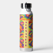 Rainbow-Muster Nr. 5 Personalisiert Trinkflasche (Links)