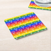 Rainbow-Muster Rechteckiger Pappuntersetzer (angewinkelt)