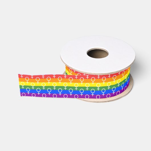 Rainbow-Muster Ripsband (Spule)