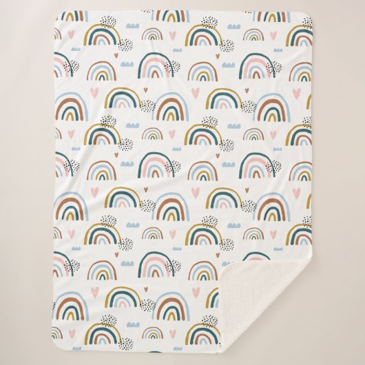 Rainbow-Muster Sherpa Blanka Sherpadecke (Vorderseite)