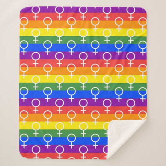 Rainbow-Muster Sherpadecke (Vorderseite)