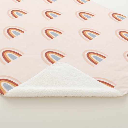 Rainbow-Muster Sherpadecke (3/4)