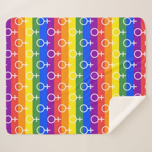 Rainbow-Muster Sherpadecke (Vorderseite (Horizontal))