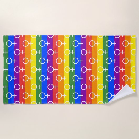 Rainbow-Muster Strandtuch (Vorderseite)