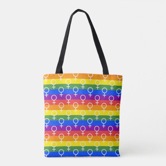Rainbow-Muster Tasche (Rückseite)