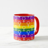 Rainbow-Muster Tasse (VorderseiteRechts)