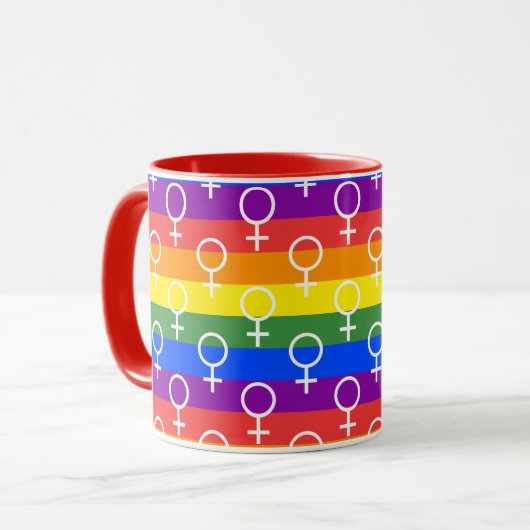 Rainbow-Muster Tasse (Vorderseite Links)