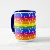 Rainbow-Muster Tasse (Vorderseite Links)