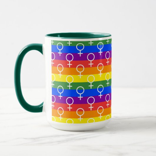 Rainbow-Muster Tasse (Links)