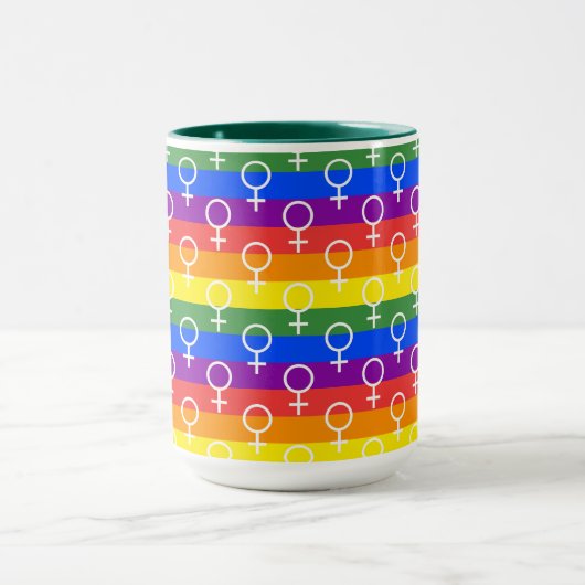 Rainbow-Muster Tasse (Zentrum)
