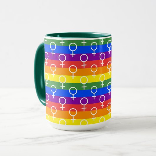 Rainbow-Muster Tasse (Vorderseite Links)