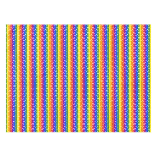 Rainbow-Muster Tischdecke (Vorderseite (Horizontal))