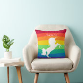 Rainbow Muster White Unicoron Personalisierte Cust Kissen (Stuhl )