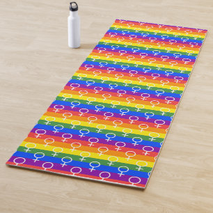 Rainbow-Muster Yogamatte