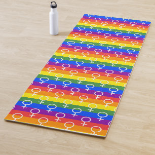 Rainbow-Muster Yogamatte