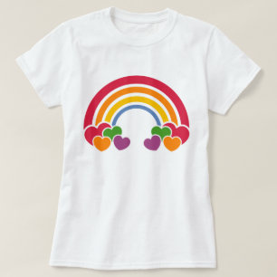 Rainbow 'n Hearts T - Shirt