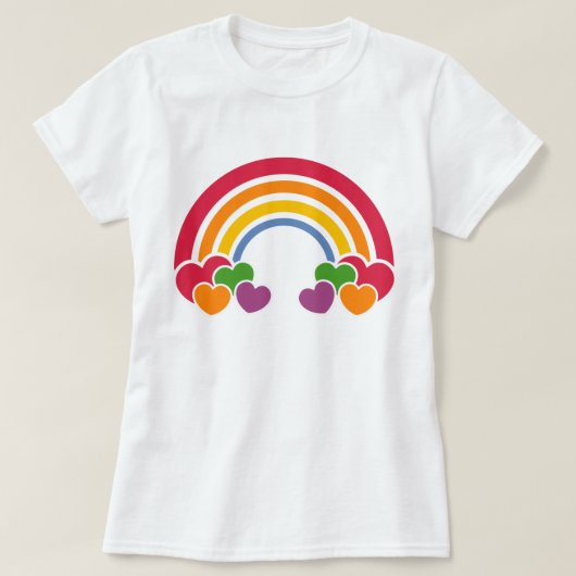 Rainbow 'n Hearts T - Shirt (Design vorne)