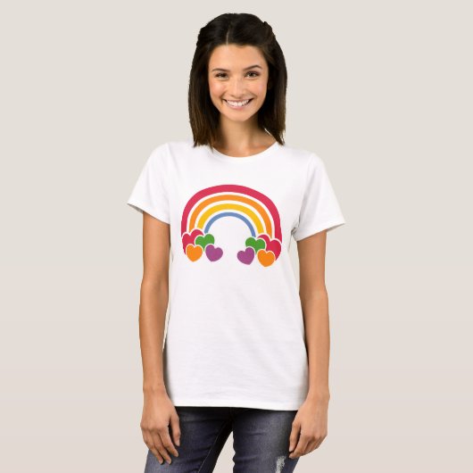 Rainbow 'n Hearts T - Shirt (Vorne ganz)
